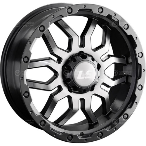 Колесный диск LS LS 1285 7.5xR17 6x114.3 ET30 DIA67.1 насыщенный темно-серый полностью полированный