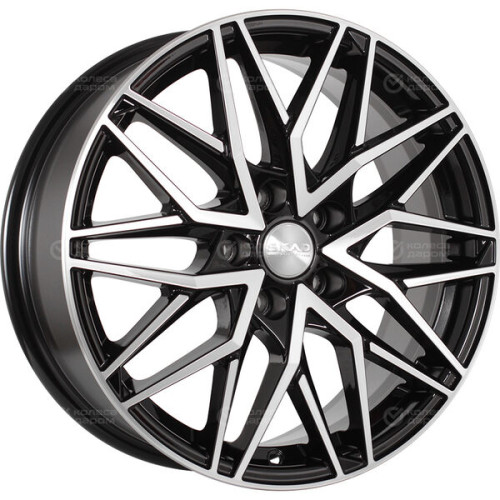 Колесный диск СКАД Азимут 7xR17 5x108 ET40 DIA65.1 черный глянцевый с полированной лицевой поверхностью
