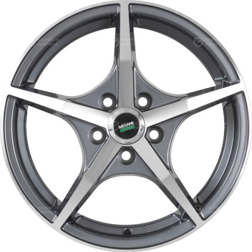 Колесный диск Megami MGM-19 6xR15 4x100 ET46 DIA54.1 насыщенный темно-серый полностью полированный