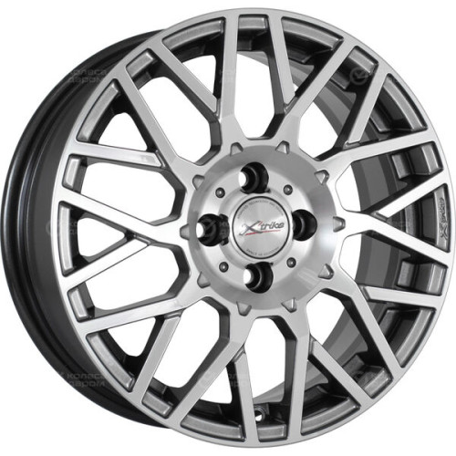 Колесный диск X-trike X125 6.5xR16 4x100 ET36 DIA67.1 темно-серебристый с полированной лицевой частью