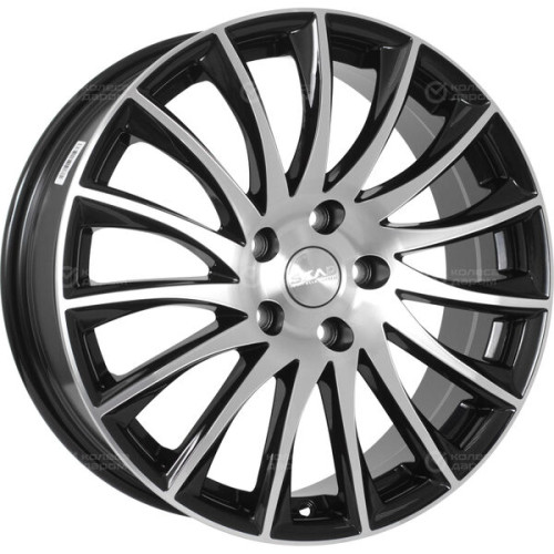 Колесный диск СКАД Валенсия 7xR18 5x114.3 ET50 DIA67.1 черный глянцевый с полированной лицевой поверхностью