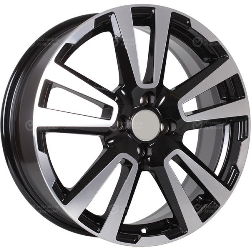 Колесный диск Carwel Берг 239 6.5xR17 4x100 ET43 DIA60.1 чёрный глянцевый с полированной лицевой поверхностью