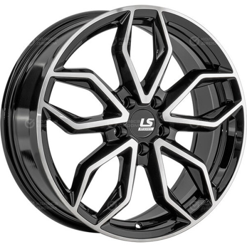 Колесный диск LS FlowForming LS RC104 7.5xR18 5x112 ET40 DIA66.6 черный полностью полированный