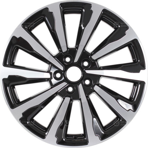 Колесный диск СКАД Астер 8xR18 5x114.3 ET45 DIA66.1 черный глянцевый с полированной лицевой поверхностью