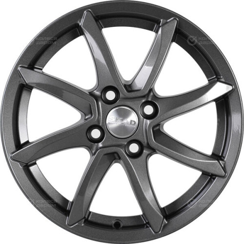 Колесный диск СКАД Осака 6xR15 4x100 ET48 DIA54.1 темно-серый цвет с перламутровыми оттенками