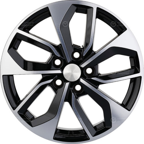 Колесный диск Carwel Эльтон 1703 7xR17 5x108 ET40 DIA54.1 черный глянцевый с полированной лицевой частью