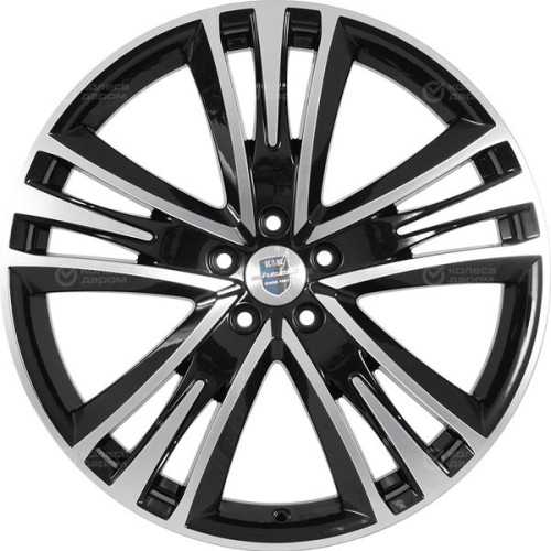 Колесный диск КиК Атлас 8.5xR20 5x127 ET45 DIA71.6 черный глянцевый с полированными элементами лицевой поверхности
