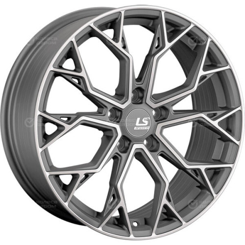 Колесный диск LS FlowForming LS RC61 8xR18 5x114.3 ET40 DIA67.1 темно-серый матовый ,частично полированный