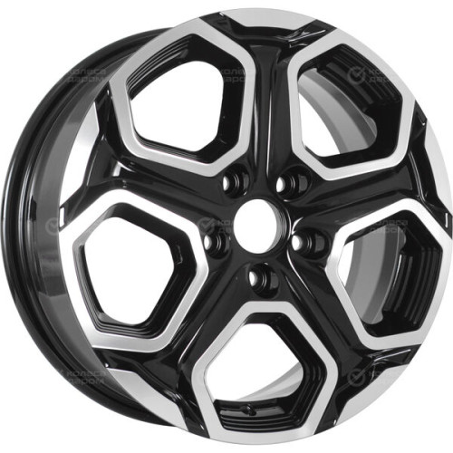 Колесный диск Carwel Бала 241 6.5xR16 5x114.3 ET40 DIA60.1 чёрный глянцевый с полированной лицевой поверхностью