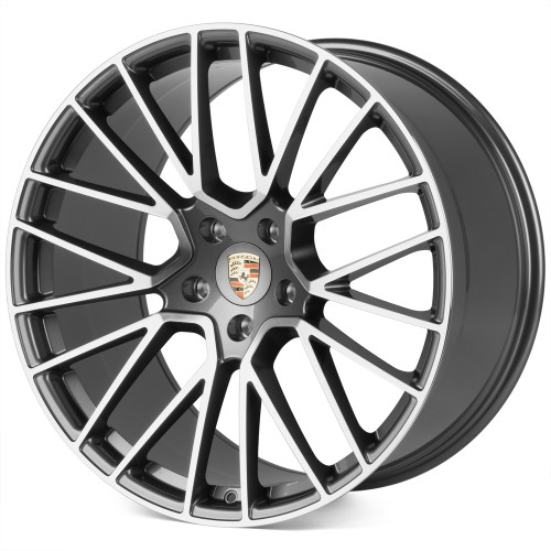 Легковой диск Skill Wheels FG410 10x22 5x130 ET48 71,6 графит глянцевый + полированные спицы