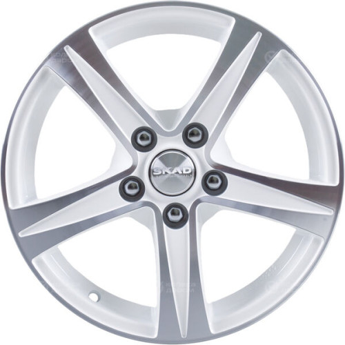 Колесный диск СКАД Сакура 6.5xR15 5x114.3 ET40 DIA66.1 белый с полированной лицевой частью