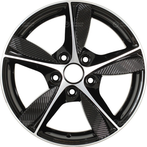 Колесный диск КиК Кинезис-оригинал (КС679) 6.5xR16 5x114.3 ET50 DIA67.1 черный глянцевый с полированными элементами лицевой поверхности