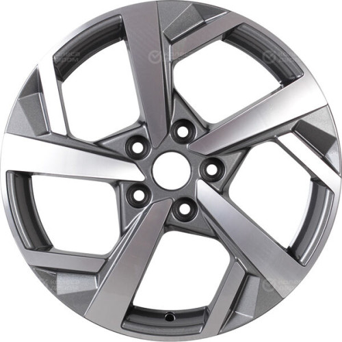 Колесный диск Carwel Тенис 1712 7xR17 5x114.3 ET40 DIA66.1 серый с полированной лицевой частью