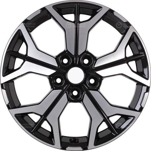 Колесный диск Carwel Бусани 1715 7xR17 5x114.3 ET45 DIA66.1 черный глянцевый с полированной лицевой частью