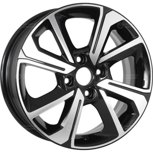 Колесный диск Carwel Воже 1501 6xR15 4x100 ET48 DIA54.1 черный глянцевый с полированной лицевой частью