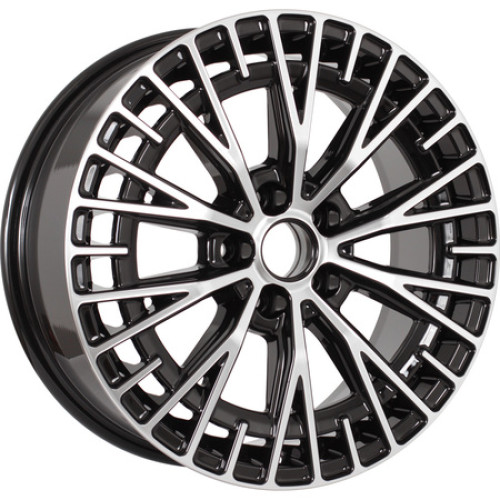 Легковой диск KDW KD1730 7x17 5x114,3 ET37 66,6 Black Front Polished (уценка: имеется дефект)