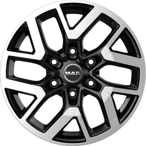 Колесный диск MAK Gravel 7.5xR17 6x139.7 ET33 DIA100.1 чёрный глянцевый с полированной лицевой частью