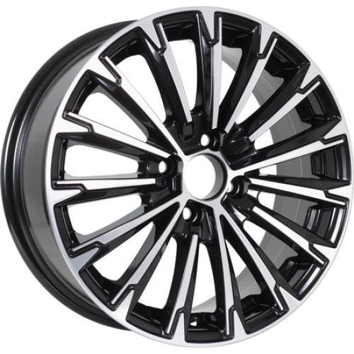 Легковой диск KDW KD1610 6,5x16 5x108 ET50 63,4 Black Front Polished (уценка: имеется дефект)