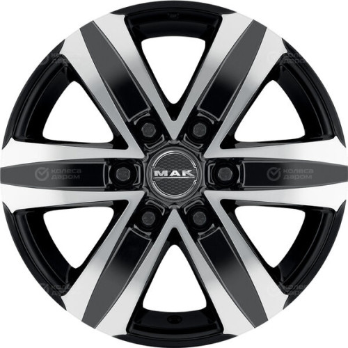 Колесный диск MAK STONE 6 8xR18 6x114.3 ET45 DIA66.1 черный глянцевый с полированной лицевой частью