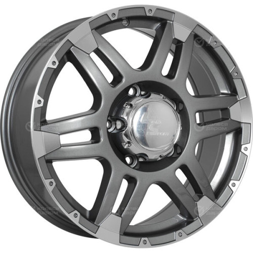 Колесный диск LS LS 212 7xR16 5x139.7 ET30 DIA98.5 насыщенный темно-серый полностью полированный
