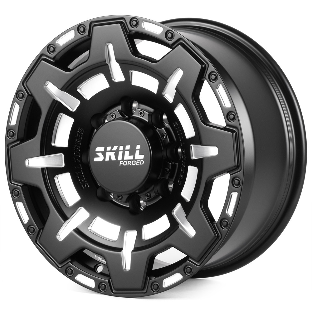 Легковой диск Skill Wheels SV308 8,5x17 8x165,1 ET25 121,3 чёрный матовый + полировка