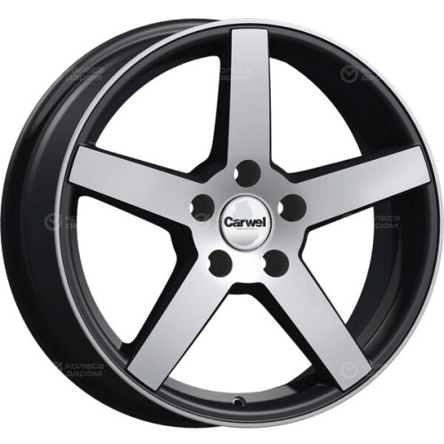 Колесный диск Carwel Дон 261 7xR17 5x114.3 ET45 DIA67.1 чёрный глянцевый с полированной лицевой поверхностью