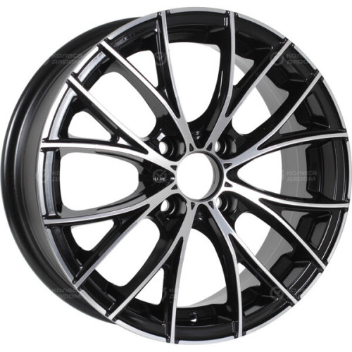 Колесный диск NEO 573 6xR15 4x100 ET40 DIA67.1 глянцевый черный с полированной лицевой частью