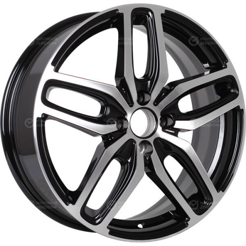 Колесный диск Carwel Виви 199 6.5xR17 4x100 ET41 DIA60.1 чёрный глянцевый с полированной лицевой поверхностью