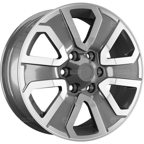 Колесный диск Replay TY188 7.5xR18 6x139.7 ET25 DIA106.1 глянцевый темно-серый с полированной лицевой частью