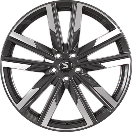 Колесный диск СКАД Premium Series КР014 (20_Geely Tugella) 8xR20 5x108 ET46 DIA63.35 серый глянцевый с полированной лицевой частью