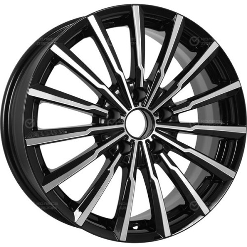 Колесный диск КиК Акцент 7xR17 5x114.3 ET41 DIA67.1 черный глянцевый с полированными элементами лицевой поверхности
