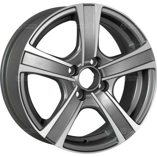 Колесный диск Tech Line 539 6xR15 5x100 ET38 DIA57.1 серый с алмазной проточкой