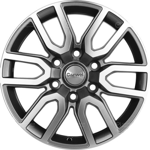 Колесный диск Carwel Барал 1723 8xR17 6x139.7 ET25 DIA106.1 серый с полированной лицевой частью