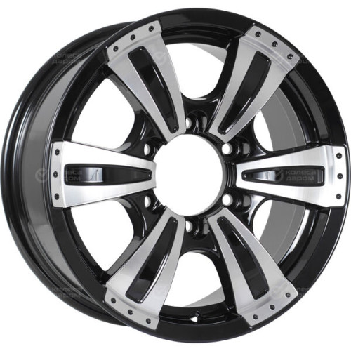 Колесный диск СКАД Рейнджер 7xR16 5x139.7 ET40 DIA98.5 черный глянцевый с полированной лицевой поверхностью