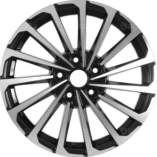 Колесный диск Carwel Кагра 1721 6.5xR17 5x114.3 ET40 DIA64.1 черный глянцевый с полированной лицевой частью