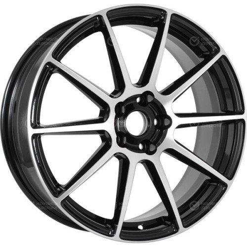 Колесный диск iFree Uno Винзор 7xR18 5x114.3 ET35 DIA60.1 чёрный глянцевый с полированной лицевой частью
