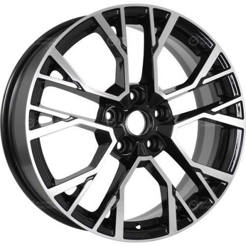 Колесный диск Carwel Камак 1810 7xR18 5x114.3 ET45 DIA66.1 черный глянцевый с полированной лицевой частью