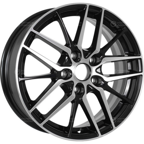 Колесный диск Carwel Лача 6.5xR16 5x112 ET42 DIA57.1 чёрный глянцевый с полированной лицевой поверхностью