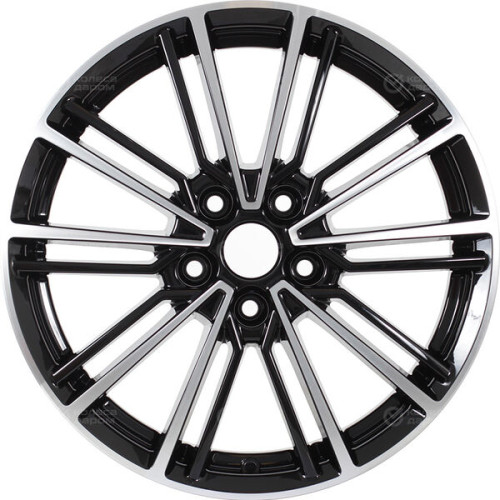 Колесный диск КиК Эрфурт 7xR17 5x114.3 ET45 DIA66.1 черный глянцевый с полированными элементами лицевой поверхности