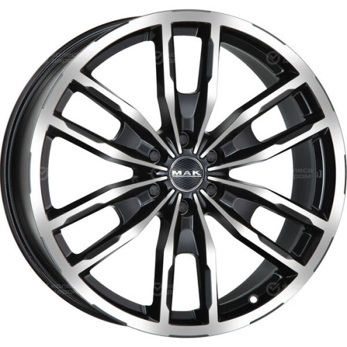Колесный диск MAK Peak 8.5xR18 6x139.7 ET35 DIA67.1 чёрный глянцевый с полированной лицевой частью