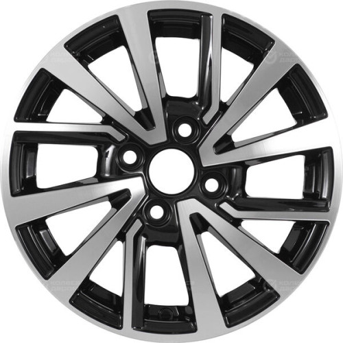 Колесный диск KDW KD1430 5.5xR14 4x100 ET40 DIA54.1 глянцевый черный с полированной лицевой частью
