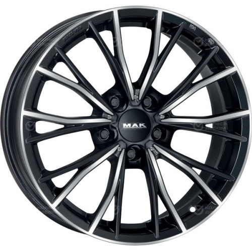 Колесный диск MAK Mark 8xR19 5x112 ET30 DIA66.6 чёрный глянцевый с полированной лицевой частью