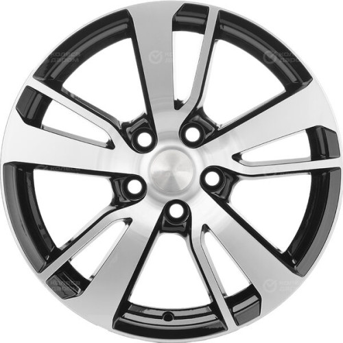 Колесный диск Carwel Чага 1704 7xR17 5x114.3 ET40 DIA66.1 черный глянцевый с полированной лицевой частью