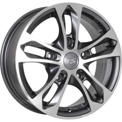 Колесный диск LS LS 197 6xR15 5x139.7 ET40 DIA98.5 насыщенный темно-серый полностью полированный