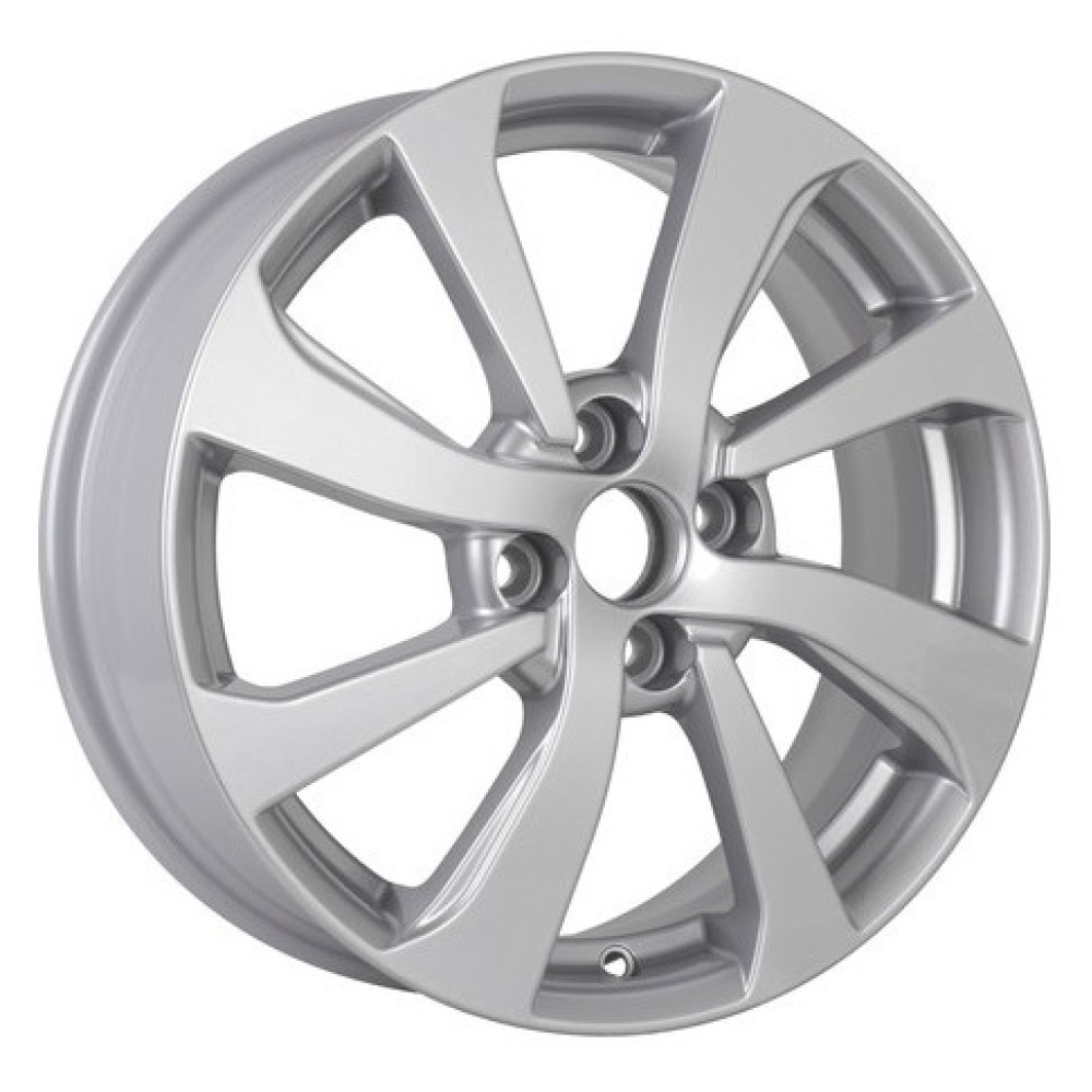 Легковой диск KDW KD1640 6x16 4x100 ET37 60,1 Black_Front_Polished