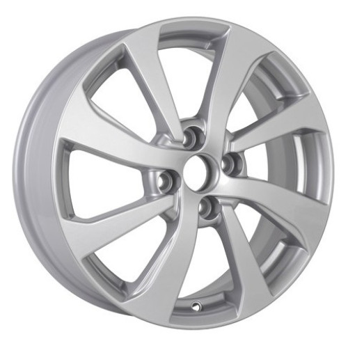 Легковой диск KDW KD1640 6x16 4x100 ET37 60,1 Black_Front_Polished