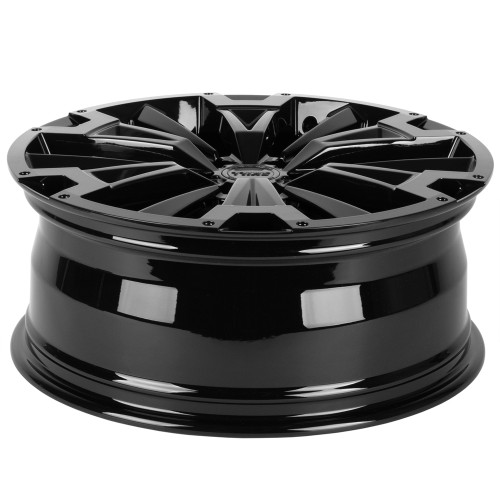 Легковой диск Skill Wheels SV619 8x20 6x114,3 ET46 67,1 чёрный глянцевый + полированные спицы + лак