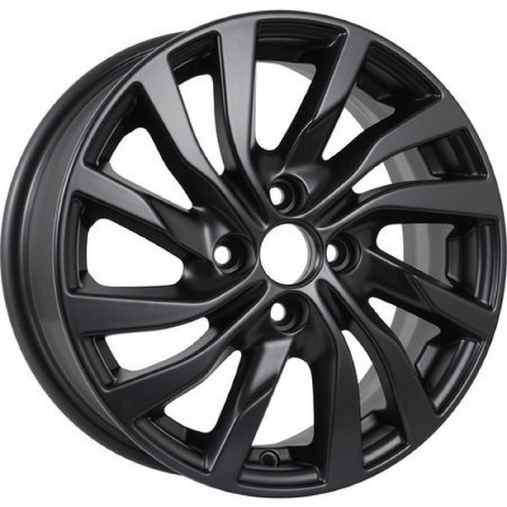 Легковой диск KDW KD1546 6x15 4x100 ET50 60,1 Black Front Polished (уценка: имеется дефект)