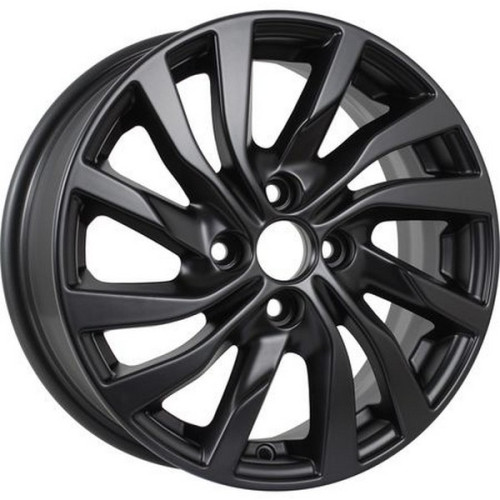 Легковой диск KDW KD1546 6x15 4x100 ET50 60,1 Black Front Polished (уценка: имеется дефект)