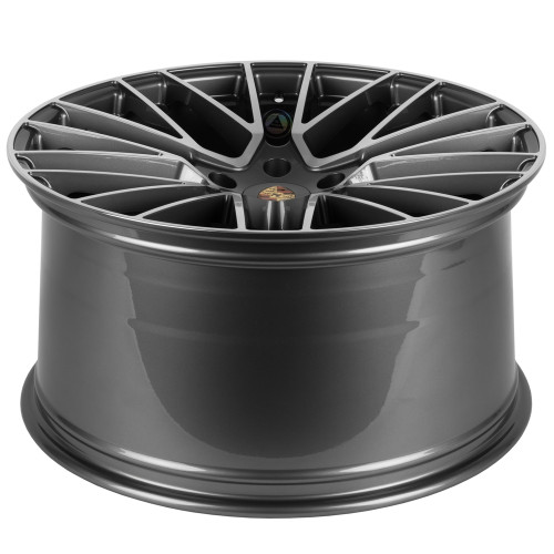 Легковой диск Skill Wheels FG410 10x22 5x130 ET48 71,6 графит глянцевый + полированные спицы